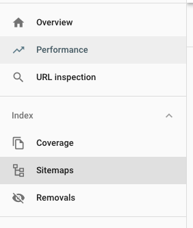 Google Search Console XML Sitemap navigation